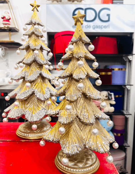 Albero di Natale con perle altezza cm 45 collezione EDG 2024